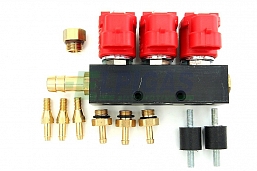 Vstřikovač VALTEC typ 30 - 12V, 6W, 3 Ohm, třísekční, (pro trysky d. 1,3-3,5mm) 